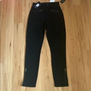 High Waist Moto Jeans